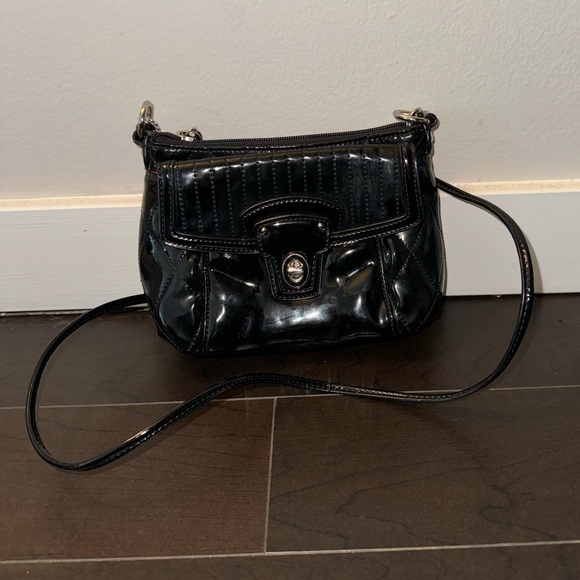 Coach Handbags - Coach Patent Leather Black Crossbody Bag